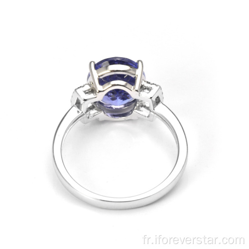 Tanzanite Bague à doigt 925 bijoux en argent